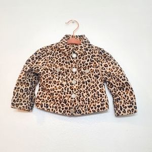 *SOLD* Baby Gap | Size 12-18M Leopard Print Denim Jacket